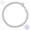 Bangles Wuiha Classic 925 Sterling Silver Lab Synthesis Moisanite Diamond 1655cm Chaîne de tennis pour femmes cadeaux d'anniversaire