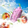 Originale ELFWORLD ICEKING 8500 Puff 8500 0/2/3/5% monouso ricaricabile Display di carica a cristalli E dispositivi per sigarette Vape Pen 550mAh Batteria 17ml ELF WORLD