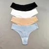 Kadın Panties 4pcs Beyaz Siyah Pamuk Tanga Kadın Brezilyalı Sıralı Renk Dikişsiz G-Strings Alt Rise Ladies Intimes