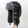 Berets Winter Bomber Hat for Men Women 2024 Autumn Faux Fur Pilot Ushanka Earflap Caps Trapps