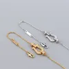 Fashionable horseshoe buckle necklace with full set zircon collarbone chain for women's versatile fashion jewelry