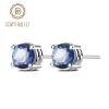 Orecchini GEM'S BALLET 5mm Iolite naturale Blu Quarzo mistico Orecchini con pietre preziose Veri gioielli in argento sterling 925 per le donne Regalo