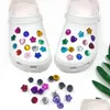 Akcesoria części butów MOQ 100PCS Crystal Flow Clog Charms Soft Cute Pvc Shoe Charm Akcesoria