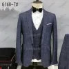 スーツ2023ファッションニューメンカジュアルブティックビジネスウェディングホスティングパフォーマンス3ピースゴールデンスーツジャケットベストパンツセット