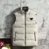 Designer PRDA Herrarna Down Cotton Winter Vest Light Men Warm Casual Hoodie Matching Jacket Plus Size Vests