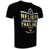 Herren T-Shirts Vszap Thai Boxing MMA Fighting Kurzarm T-Shirt aus reiner Baumwolle Stamping Trainingskleidung Modische Herrenbekleidung J240221