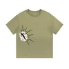 USA Designer Tie Dye Washed Vintage Puff Print T-Shirt Skateboard T-Shirt Sommer Casual Fashion Herren Damen T-Shirt 24ss 0221