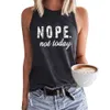 2024 Dames Fun Letter Ronde Hals Losse Casual Mouwloze Tanktop voor Dames