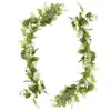 Dekorative Blumen Eukalyptusblattstreifen Tischläufer Rankengirlande Künstliche Blätter Gefälschte Hängepflanzen Grün Hochzeitstischdecken