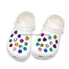 Akcesoria części butów MOQ 100PCS Crystal Flow Clog Charms Soft Cute Pvc Shoe Charm Akcesoria