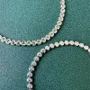 Bangles Wuiha Classic 925 Sterling Silver Lab Synthesis Moisanite Diamond 1655cm Chaîne de tennis pour femmes cadeaux d'anniversaire