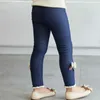 Jean filles pantalons épais chaud hiver printemps Jean Bow bas Leggings enfants pantalons enfants pantalons