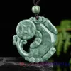 Pendants Burmese Jade Pixiu Pendant Accessories Necklace Jewelry Carved Amulet Gemstone Natural Fashion Men Jadeite Green