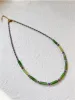 Collane Pietra naturale Uva Agata verde Collana regolabile con perline Design di nicchia Girocollo da donna Romantico lusso con catena clavicola