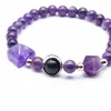 Strand Nergy Reiki Mısır Piramitleri Ametist Howlite Kristal Kuvars Mineral Bileklik Boncuklar Bileklik Meditasyon Muska Mücevherat