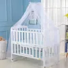 Crib Netting Przydatny biały łóżko dla dzieci siatka siatkowa siatka kopuła Net kurtyna dla malucha łóżeczko łóżeczko kroplowanie składane siatka dla niemowląt