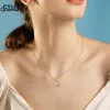 Kettingen EFFIE QUEEN 14K goud 925 sterling zilver 6 mm parel hanger ketting voor vrouwen zorgvuldig uitgekozen barokke parels ketting sieraden GPN46