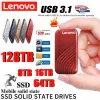 Headphones Lenovo SSD TypeC USB 3.1 4TB 6TB 16TB 30TB SSD Portable Hard Drive External SSD M.2 for Laptop Desktop SSD Flash Memory Disk