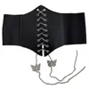 Cinture Cintura elastica in vita per corsetto per abiti da donna con cravatta larga Bustier Catena a farfalla