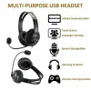 Headphone/Headset USB Wired Headphone Noise Cancelling Headsets Over Gaming OverEar Headphones with Mic for Computer Laptop Call Center Headset