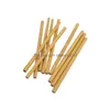 Other Drinkware 12Pcs/Box Natural Environmental Protection Bamboo Sts With Cleaning Brush Reusable Packing Box Dhs Drop Delivery Hom Dhaxf