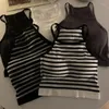 Camisoles & Tanks 1pc Korean Style Women Tank Tops Thread Solid Casual Fashion Crop Top With Chest Pad Stripe Sleeveless Outer Wear Basic