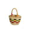 Strandtaschen Beac Sommer Damen Fasion Woven Crocet Tasche Stroh Eimer Luxus Sopping Casual Tote Soulder CPP-033H24221