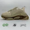 Casual Shoes men woman shoe womens Designer triple s Trainer high Platform Classic triples triple-s 17FW clear sole large increasing tripler sneakers 35-46 dhgates