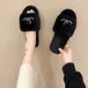 2024 Fashion Women Slides Winter Fluffy Furry Slippers Warm Comfortable Fuzzy Girl Flip Flops Size 36-42