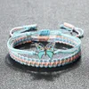 Link Bracelets Hand Woven Rope Bracelet Women Bohemian Butterfly Pendant Fashion Waterproof Wax Thread Bangle Friendship Girls Jewelry