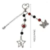 Keychains Y2K Star Pendant Telefonkedjor Butterfly Keychain Löstagbara Pentagram Lanyard Strap Decoration Bag T8DE