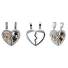 Necklaces GUCY Custom Heart Shaped Photo Picture Frame Pendant For Necklace Jewelry Couple Valentine's Day Gift Romantic