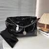 Bolsa de compras clássica de luxo, grande capacidade, pacote feminino, bolsa de ombro de lã, bolsa de mão com letras de metal