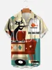 Camicie casual da uomo Atomic Cat Vintage Music CD3D Camicia hawaiana stampata all over da uomo per donna manica corta traspirante