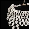 Chokers Odłączona bluzka fałszywa kołnierz Faux Pearl z koralikami Fałszywe kołnierze Choker Naszyjnik letni materiał dla kobiet dziewczęcych dhylx