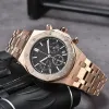 AP 066 Zes steken Alle wijzerplaatwerk Saffierglas AP Horloges Heren Heren ap-horloges Volledig functioneel quartz horloge Hot Luxe merk chronograaf Klok horlogeband Mode