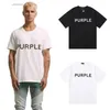 2024 été nouveau violet classique ample décontracté pur coton à manches courtes T-shirt avec Base unisexe 8OPO