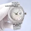 Mens Watch Clean Automatic Diamond Movement Silver Movement Watch Rostfritt stål Sapphire Vattentät lysande stil Classic Classic