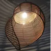 Pendant Lamps Handmade Bamboo Conch Chandelier Retro Chinese Restaurant Bar Lamp Creative Personality Cafe Teahouse Decorative Pendent Light