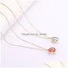 Pendant Necklaces New Arrival Round Druzy Resin Stone Pendant Choker Necklace For Women Fashion Gold Adjustbale Chain Jewelry Gift Dro Dhtcd