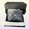 7A Kvalitetsdesigner Wallets Lambskin -mynt Purses Luxury Caviar Card Holder Womens äkta läderplånbok MAN Korthållare CA2191843