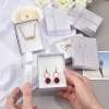 Rings 12pcs Cardboard Jewellery Gift Box Pendant Case Display For Earring Necklace Ring Jewelry Packing Gift Storage Boxes 9x7x3cm