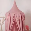CRIB NETTING Pink Canopy Bed Gardiner Baby Crib Myggnät Tält Girls Rum Tillbehör Barn spelar tält för barn sovrumsdekoration