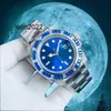 Luxury Watch Rlx Watch Mechanical Automatic Watch 40mm Blue Diamond Watch 8215 Movement Black Rubber Belt Sapphire Watertoful Luminous Ocean