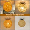 Ceiling Lights Creative Rattan Ball Night Light Lamp Decorative Without Source Corridor Study