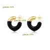 Stud French Fashion Stud Enamel Drop Glaze Geometric Multicolor C-Shaped Earrings High-End Niche Design Fashionable Party Jewelry Earrings 2024