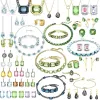 Ensembles de bijoux haut de gamme pour femmes, série de cristal bleu, boucles d'oreilles, collier, Bracelet, bague, décoration de noël, 2023