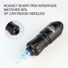 Pistolets Rocket Mini Machine à tatouer rotative stylo RCA Jack pistolet de tatouage court pour aiguilles à cartouche maquillage Permanent et accessoires d'art corporel