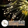 Strings Outdoor Solar Garden Lights 120 LED 8 Modes Firework Waterproof Patio For Gar