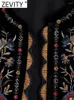 Women's Vests Zevity Women Vintage Sequins Flower Embroidery Vest Jacket Ladies National Style Patchwork Casual Velvet WaistCoat Tops CT2978